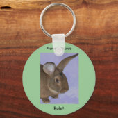 Flemish Giant Rabbit Keychain (Voorkant)