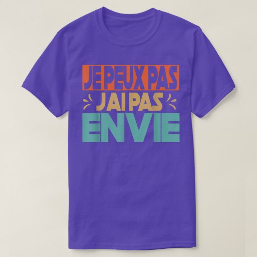 Flemmard Humor Motivation Vs Procrastination J'ai T-shirt (Design voorkant)