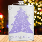 Flenzen voor kerstbomen met lavendel heupfles