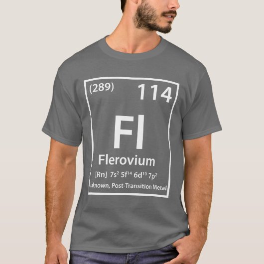 Flerovium Element (wit) T-shirt (Voorkant)