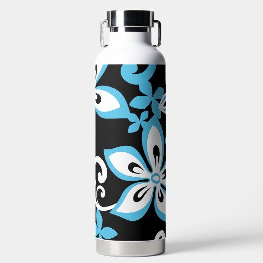 FLES ALOHA HAWAII (BLACK/BLUE) WATER (Voorkant)