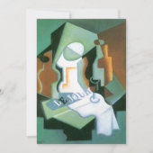 Fles and Fruit Dish door Juan Gris,  Cubisme (Voorkant)