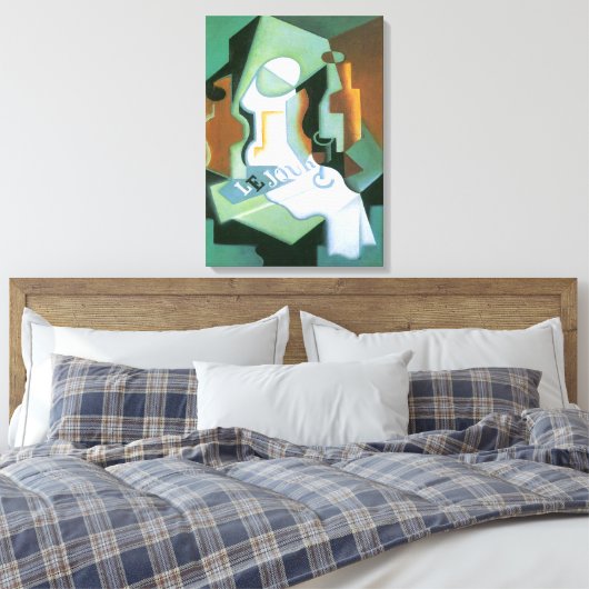 Fles and Fruit Dish door Juan Gris, Cubisme Canvas Afdruk (Insitu (Slaapkamer))
