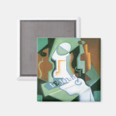 Fles and Fruit Dish door Juan Gris,  Cubisme Magneet (Voorkant / Achterkant)