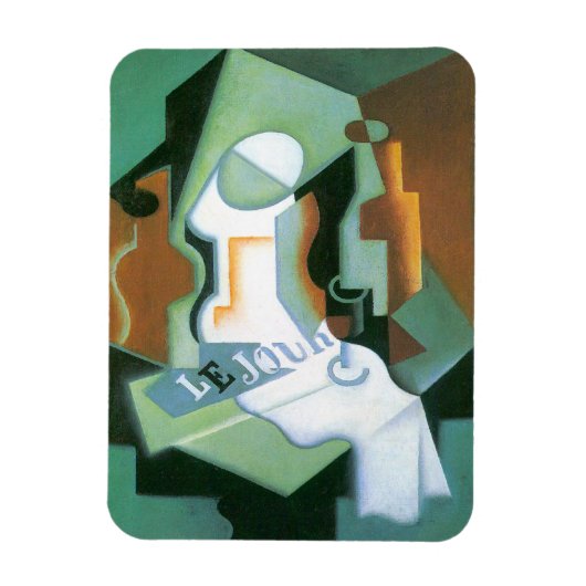 Fles and Fruit Dish door Juan Gris,  Cubisme Magneet (Verticaal)
