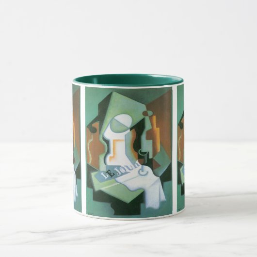 Fles and Fruit Dish door Juan Gris,  Cubisme Mok (Midden)