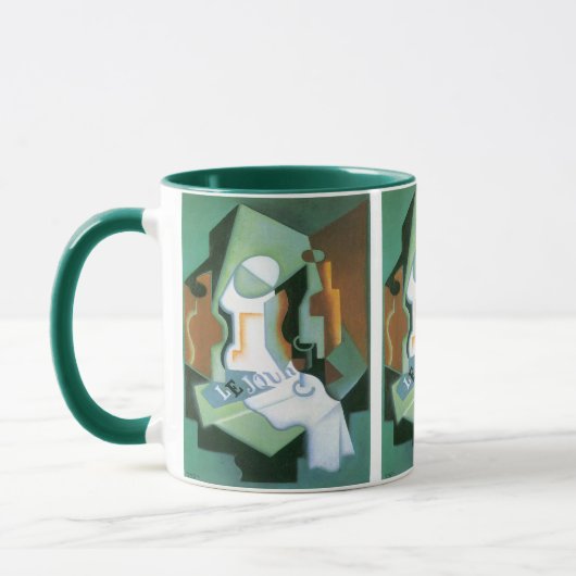 Fles and Fruit Dish door Juan Gris,  Cubisme Mok (Links)