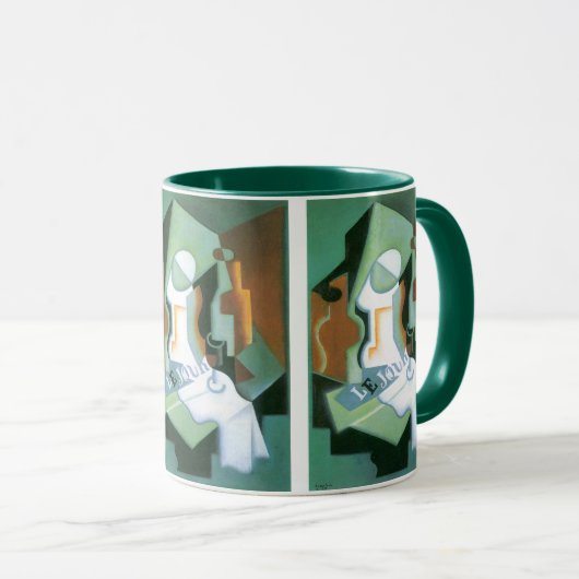 Fles and Fruit Dish door Juan Gris,  Cubisme Mok (Voorkant rechts)