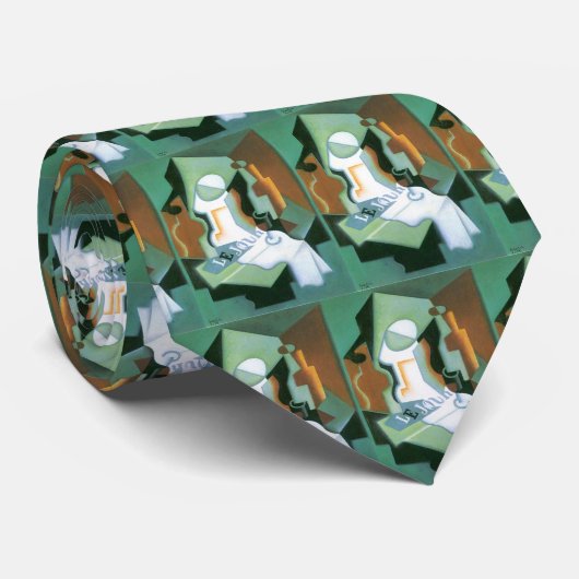 Fles and Fruit Dish door Juan Gris, Cubisme Stropdas (Opgerold)