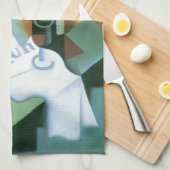 Fles and Fruit Dish door Juan Gris, Cubisme Theedoek (Quarter Fold)