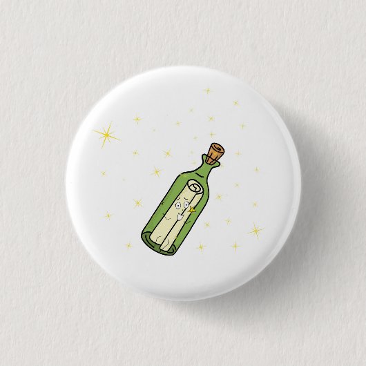 Fles-bericht thema ronde button 3,2 cm (Voorkant)
