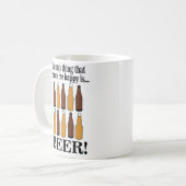 Fles bier Grappig bier Koffiemok (Voorkant links)