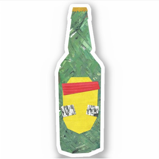 Fles bier sticker (Voorkant)