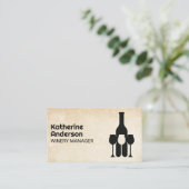 Fles Bril Logo | Wijncollectie Visitekaartje (Staand voorkant)
