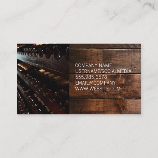 Fles Bril Logo | Wijncollectie Visitekaartje (Achterkant)