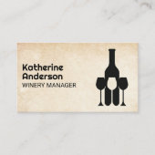 Fles Bril Logo | Wijncollectie Visitekaartje (Voorkant)