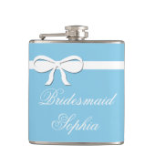 Fles bruidsmeisje cadeau aqua Trouwdag Persoonlijk Heupfles (Voorkant)