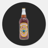 Fles bruine ale ronde sticker (Voorkant)