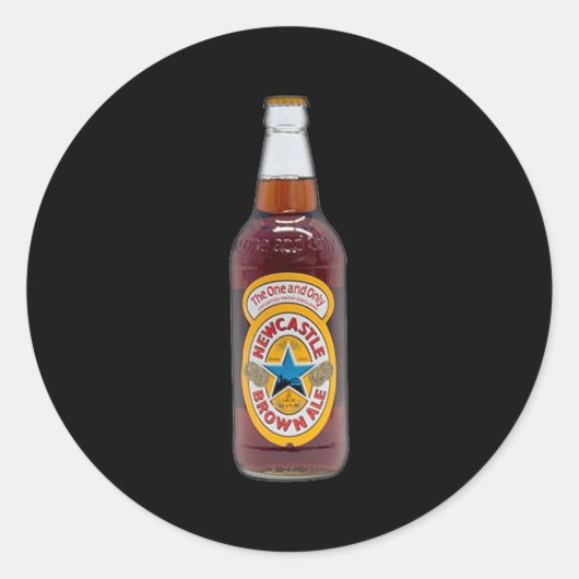 Fles bruine ale ronde sticker (Voorkant)
