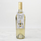 Fles champagne en glazen flessenhanger (Op fles)