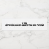 Fles citax-vodka waterfles etiket (Enkel label)