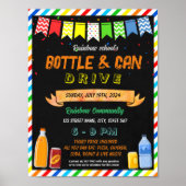 Fles en Can Fundraising Drive school sjabloon Poster (Voorkant)