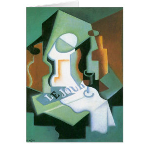 Fles en fruitschaal van Juan Gris, Vintage Cubisme