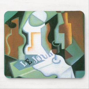 Fles en fruitschaal van Juan Gris, Vintage Cubisme Muismat