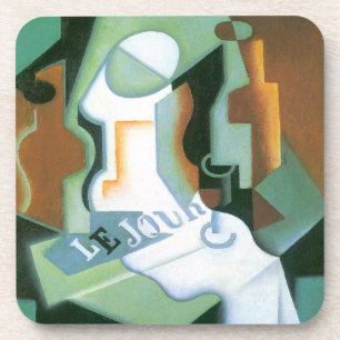 Fles en fruitschaal van Juan Gris, Vintage Cubisme Onderzetter