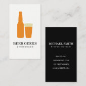 Fles en glazen punt visitekaartje (Voorkant / Achterkant)