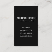 Fles en glazen punt visitekaartje (Achterkant)