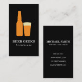 Fles en glazen punt visitekaartje (Voorkant / Achterkant)