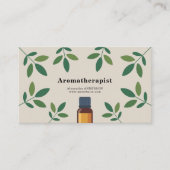 Fles Etherische Olie - Aromatherapeut Visitekaartje (Voorkant)