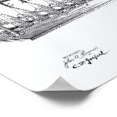 Fles Filling Machine 1903 Patent Art White Paper Poster (Hoek)