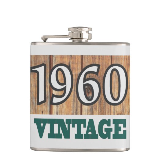 Fles geboren in 1960 heupfles (Voorkant)