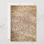 Fles Glas, Glitter Bruiloftsdouche Kaart (Achterkant)
