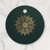 FLES GREEN GOLD CLASSIC  MANDALA WEDING BEDANKJES LABELS (Achterkant)