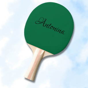 Fles Groene Moderne Naam   Trendy minimalist Tafeltennisbatje