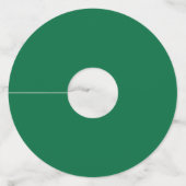 Fles Groene Stevige Kleur | Klassiek | Elegant Wijnglaslabel (Voorkant)