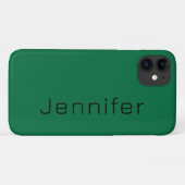 Fles Groene Stevige Kleur | Minimalistische naam Case-Mate iPhone Case (Achterkant (horizontaal))