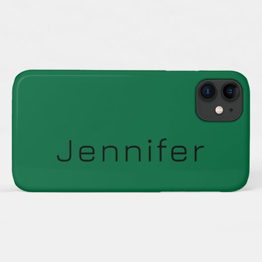 Fles Groene Stevige Kleur | Minimalistische naam Case-Mate iPhone Case (Achterkant (horizontaal))