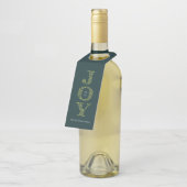 Fles Hanger Label Bladeren en Bessen (Schuin)