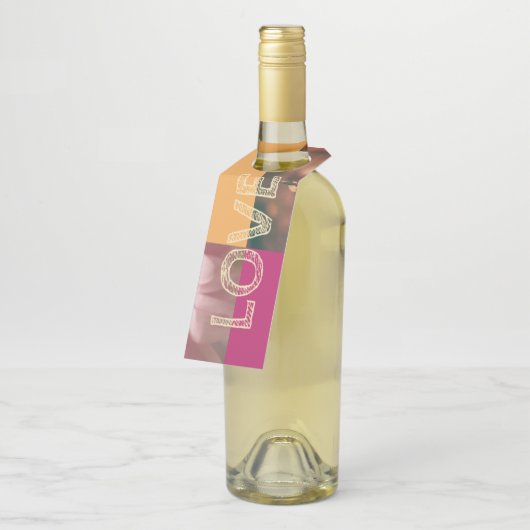 Fles Hanger Labels, standaardsteen (Schuin)