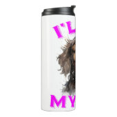 Fles "I Love My Dog" – Illustratie Spaniel (Gedraaid links)