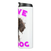 Fles "I Love My Dog" – Illustratie Spaniel (Geroteerd rechts)