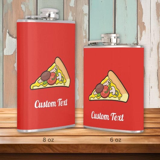 Fles in de vorm van een pizzapunt heupfles