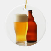 Fles kerstsierbloem keramisch ornament (Voorkant)