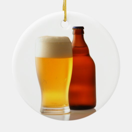 Fles kerstsierbloem keramisch ornament (Achterkant)