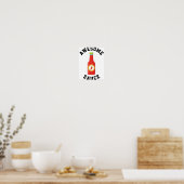Fles Kip Awesome Saus Poster (Keuken)
