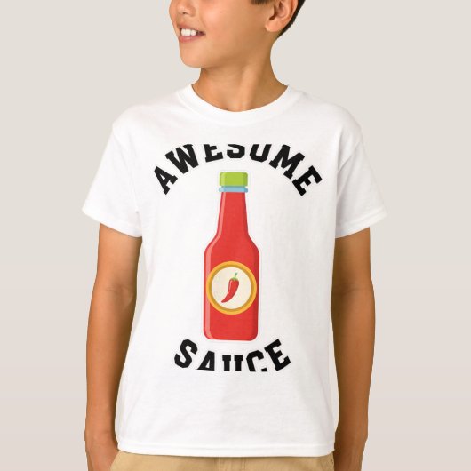 Fles Kip Awesome Saus T-shirt (Voorkant)